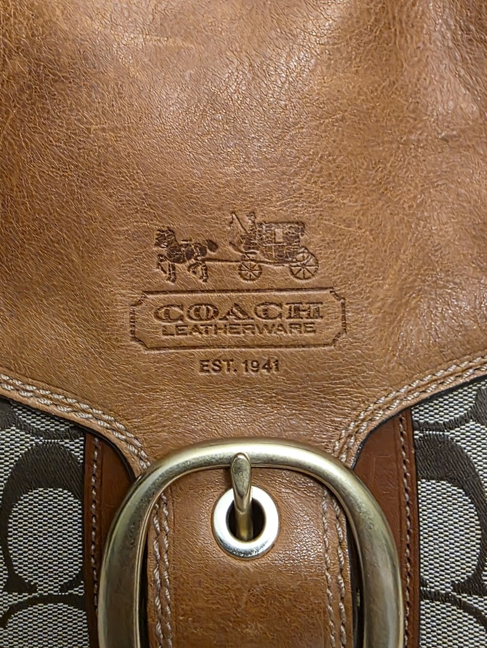 Coach | Brown Vintage Bleecker Legacy Signature Flap Bag - Picture 3 of 16